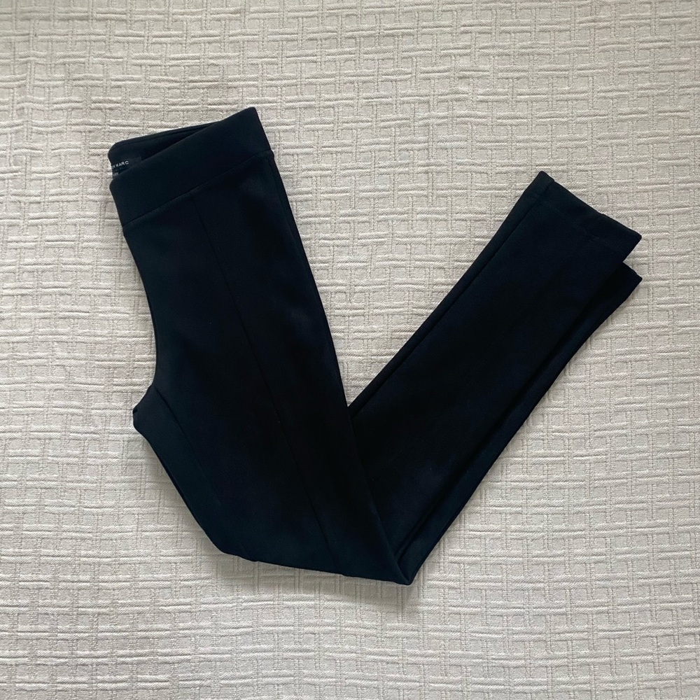 Andrew Marc vegan suede black pants.